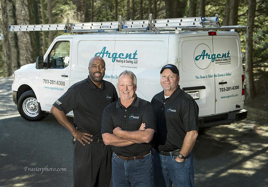 Argent Heating and Cooling Team and Truck